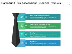 Bank audit risk assessment financial products marketing financial services cpb