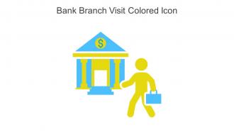 Bank Branch Visit Colored Icon In Powerpoint Pptx Png And Editable Eps Format