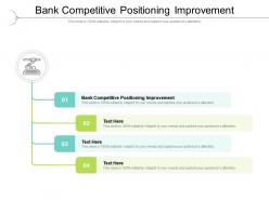 Bank competitive positioning improvement ppt powerpoint presentation cpb