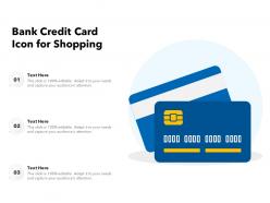 Bank credit card icon for shopping