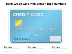 Bank Credit Card With Sixteen Digit Numbers