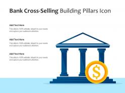 Bank cross selling building pillars icon