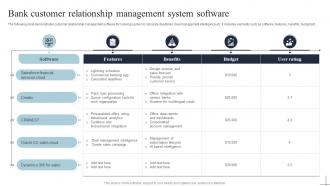 Bank Customer Relationship Management System Software