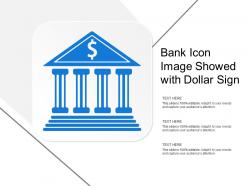 Bank icon image showed with dollar sign