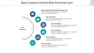 Bank lowest interest rate personal loan ppt powerpoint master slide cpb