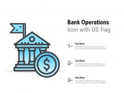 Bank operations icon with us flag