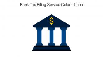 Bank Tax Filing Service Colored Icon In Powerpoint Pptx Png And Editable Eps Format