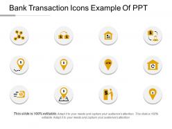 Bank transaction icons example of ppt