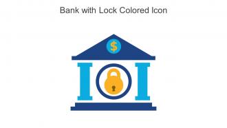 Bank With Lock Colored Icon In Powerpoint Pptx Png And Editable Eps Format