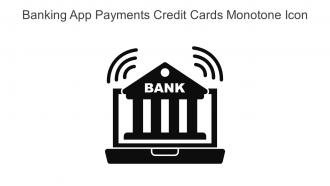 Banking App Payments Credit Cards Monotone Icon In Powerpoint Pptx Png And Editable Eps Format