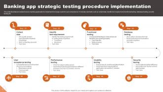 Banking App Strategic Testing Procedure Implementation