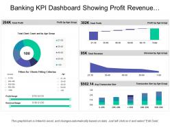 Banking Kpi Dashboard Showing Profit Revenue Transaction Size