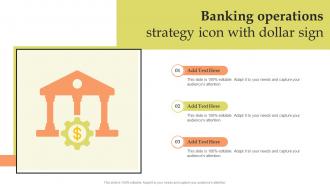 Banking Operations Strategy Icon With Dollar Sign