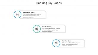 Banking pay loans ppt powerpoint presentation slides infographic template cpb