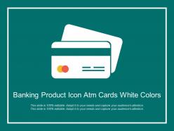 Banking product icon atm cards white colors