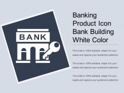 Banking product icon bank building white color