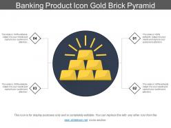 Banking product icon gold brick pyramid