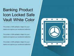 Banking Product Icon Locked Safe Vault White Color