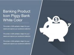 Banking product icon piggy bank white color