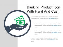 Banking product icon with hand and cash