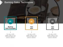 Banking sales techniques ppt powerpoint presentation ideas format cpb