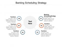 Banking scheduling strategy ppt powerpoint presentation model graphics example cpb