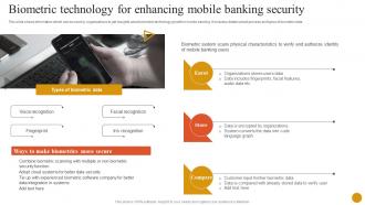 Banking Solutions For Improving Customer Biometric Technology For Enhancing Mobile Banking Fin SS V