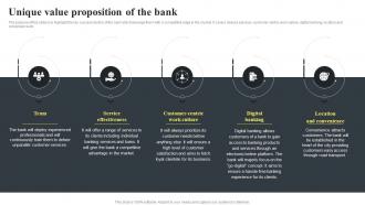 Banking Startup B Plan Unique Value Proposition Of The Bank BP SS