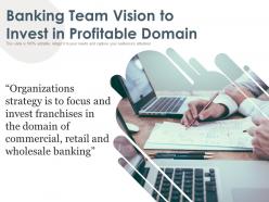 Banking team vision to invest in profitable domain