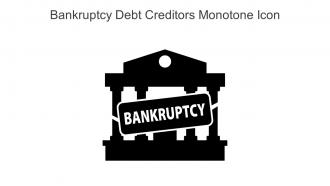 Bankruptcy Debt Creditors Monotone Icon In Powerpoint Pptx Png And Editable Eps Format