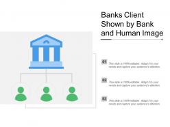 Banks client shown by bank and human image