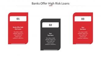 Banks Offer High Risk Loans Ppt Powerpoint Presentation Outline Example Cpb