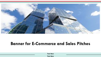 Banner For E Commerce And Sales Pitches PPT Sample AT