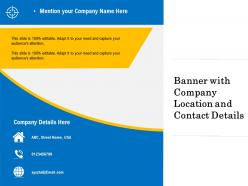 Banner With Company Location And Contact Details