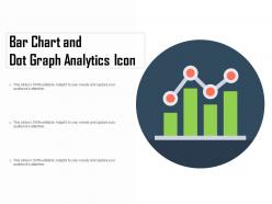 Bar chart and dot graph analytics icon