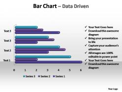 Bar chart data driven editable powerpoint templates