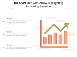 Bar Chart Icon With Arrow Highlighting Increasing Revenue