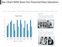 Bar Chart With Years For Financial Data Valuation Powerpoint Slides