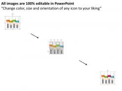 Bar graph business growth data diagram flat powerpoint design