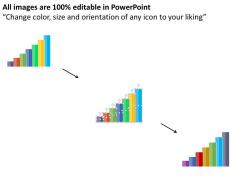 Bar graph for business growth flat powerpoint design