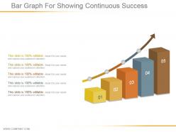 Bar graph for showing continuous success example of ppt