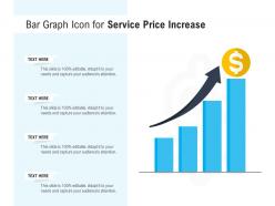 Bar graph icon for service price increase