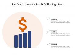 Bar graph increase profit dollar sign icon