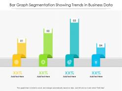 Bar graph segmentation showing trends in business data