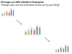Bar graph style timeline year based analysis for growth and target flat powerpoint design
