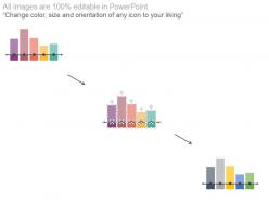 Bar graph timeline with percentage and years powerpoint slides