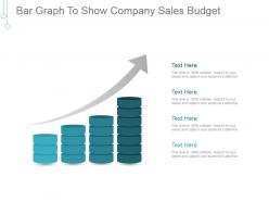 Bar graph to show company sales budget example of ppt