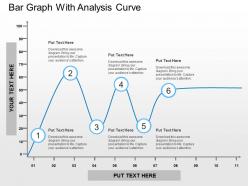 Bar Graph With Analysis Curve Flat Powerpoint Design