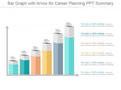 Bar graph with arrow for career planning ppt summary