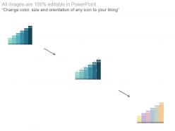 Bar graph with business steps and icons powerpoint slides
